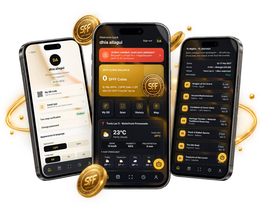 SFFF 2027 Companion App — SFFF Coins Cashless Wallet